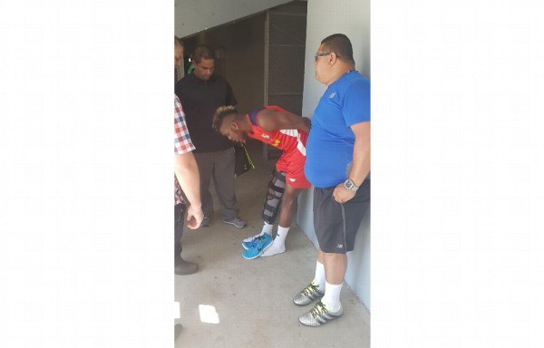 José Luis Rodríguez salió lesionado del entrenamiento.