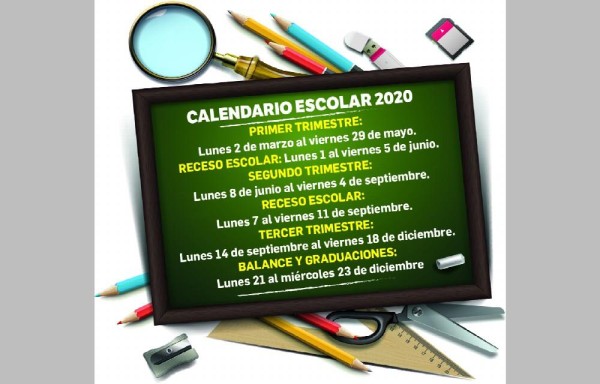 Extienden calendario escolar del año 2020