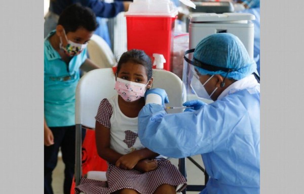 Se vacunaron niños de entre 5 y 11 años.