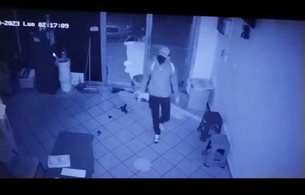 Todo quedó captado a través de cámaras