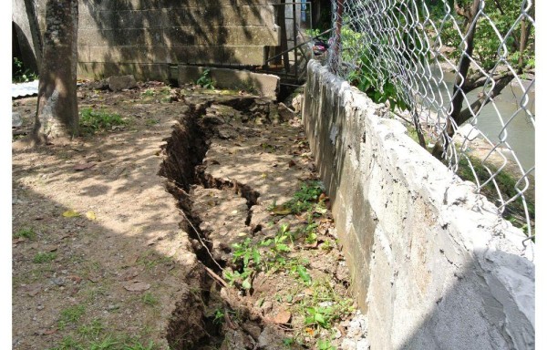 Parte de los terrenos tienen grietas.