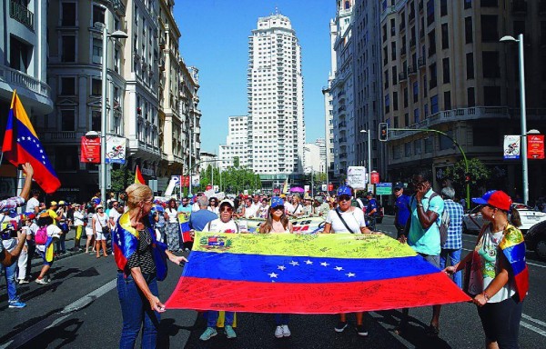 Participantes en la manifestación.