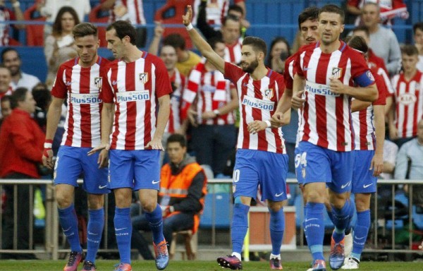 Los jugadores de El Atlético.