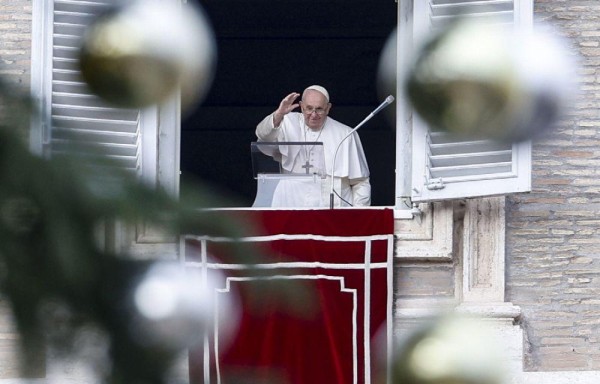 El papa en la Plaza de San Pedro.