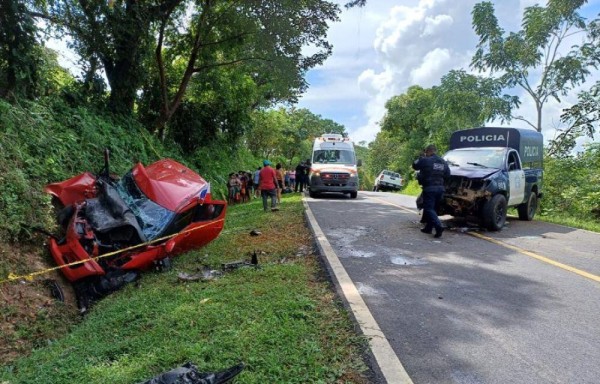 Un muerto y dos policías heridos en violento accidente