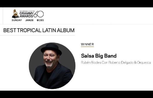 Blades en conjunto con Delgado y su orquesta triunfaron así sobre Albita de la cantante del mismo nombre y sobre Art Of The Arrangement de Doug Beavers.