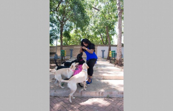 Susana y sus hijos caninos