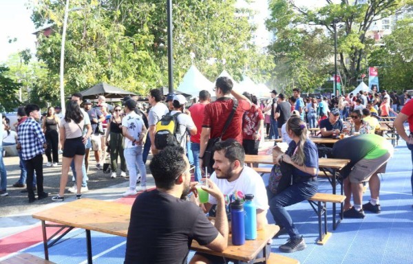 El parque Andrés Bello estuvo lleno.