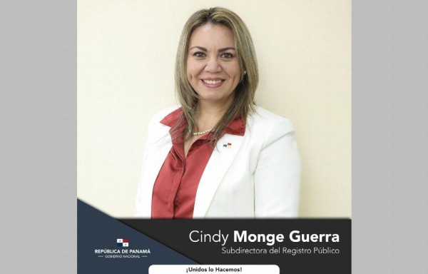 Cindy Monge Subdirectora Registro Público