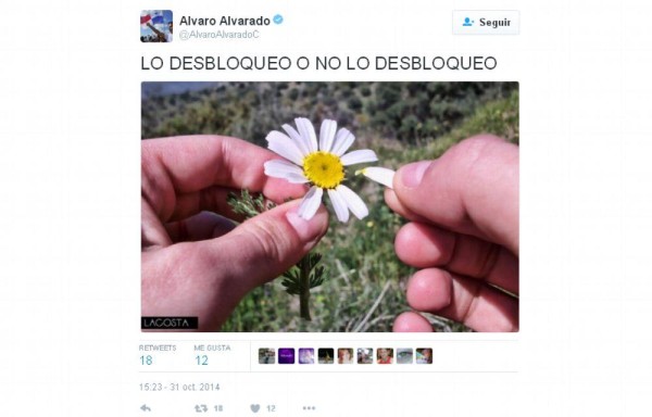 Tuit del año 2014. No le temblaba el dedo para bloquear.