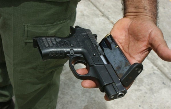 Entre las armas más usadas estaba la 9 MM y la mortífera calibre 380