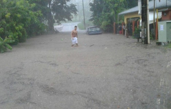 Inundaciones tras las lluvias de ayer.