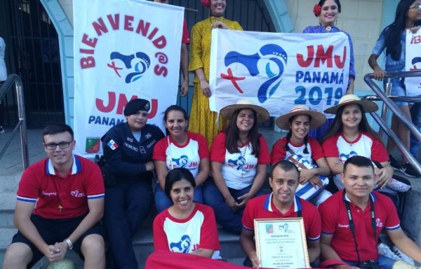 Peregrinos de Paraguay a su llegada a la provincia de Chiriquí.