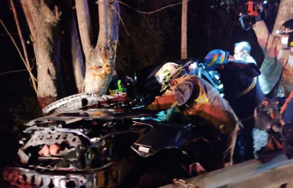 Su auto quedó como una tachuela y sobrevivió, tiene más vidas que un gato