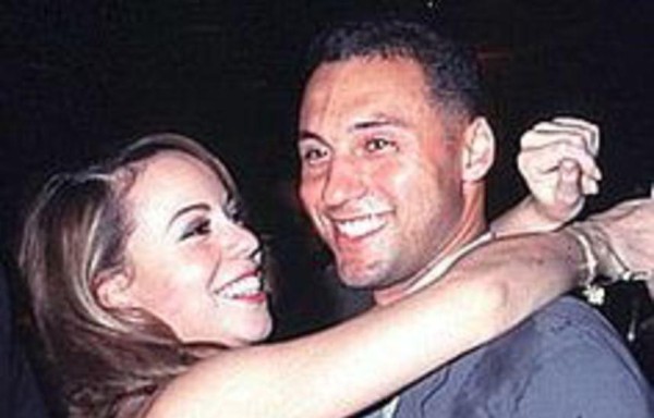 La cantante Mariah Carey, caída con Jeter.