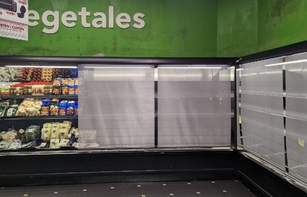Hay supermercados sin vegetales.