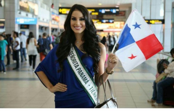 Virginia Hernández partió ayer a Manila, Filipinas, para participar del certamen de belleza.