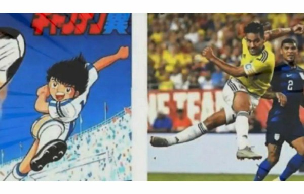 ¿Falcao y personaje de Super Campeones, separados al nacer?