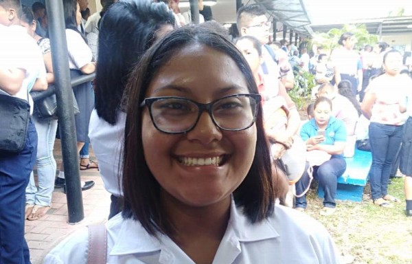 ‘Este nuevo año escolar espero cumplir con todas mis asignaciones y pasar, de una manera correcta, sin tener que rehabilitar'. ESTUDIANTE Andrea Muñoz