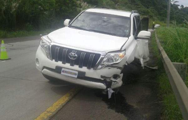 El jugador salió ileso del accidente que se produjo ayer.