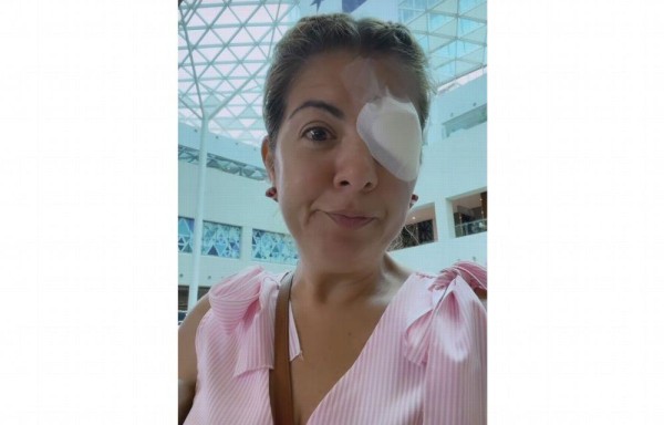 Delyanne Arjona termina con la córnea rayada