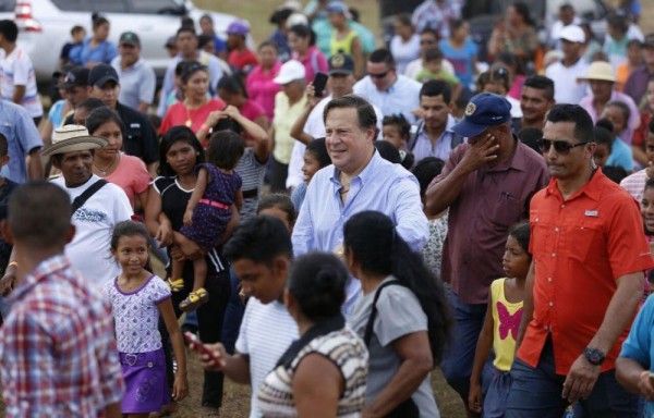 El presidente Juan Carlos Varela recorrió ayer la provincia de Veraguas.