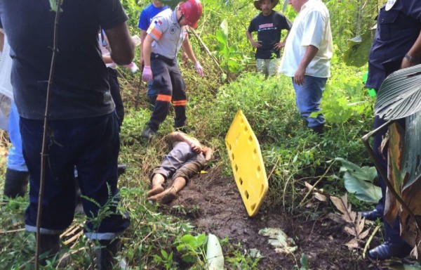 El joven se asustó cuando lo vio y fue por ayuda.