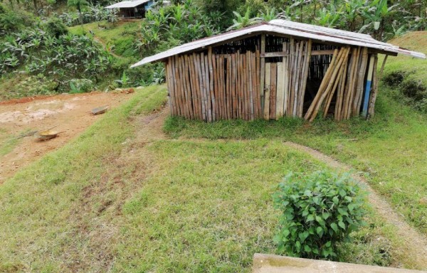 El salón de preescolar es una choza a punto de derrumbarse.