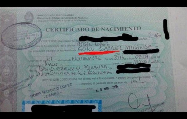 Enloqueció: le pone por nombre Gokú a su bebé