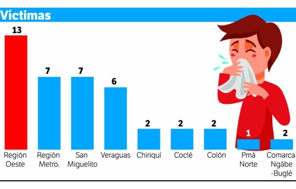 13 de las 42 víctimas del AH1N1 vivían en el oeste