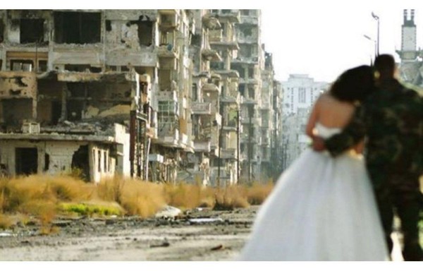 Boda en medio de la guerra en Siria