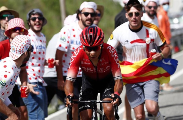 En la montaña, su especialidad, Quintana se vio superado por otros pedalistas.