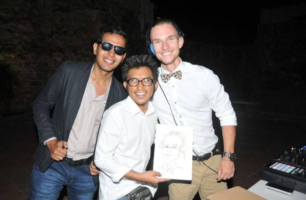 Alex Cuevas, Tasheski Colón y el dj invitado, Michal Scheffler.