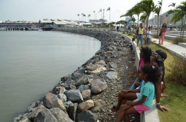 Grandes y chicos disfrutaron de la vista a la costa.