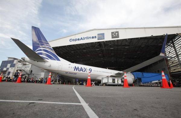 Vista de un avión Boeing 737 MAX 9 de la panameña Copa Airlines, en una fotografía de archivo.