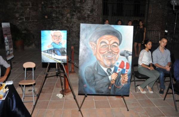 Una de las caricaturas muestra al presidente en el Metro.