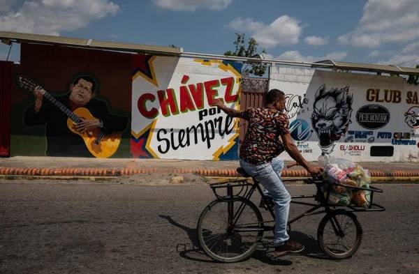 Calle de Sabaneta, pueblo natal de Hugo Chávez.