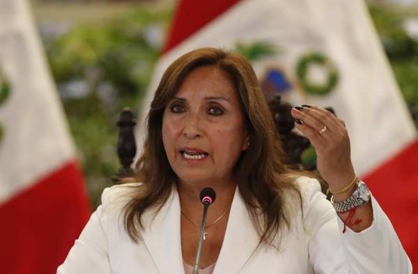 Presidenta de Perú, Dina Boluarte.