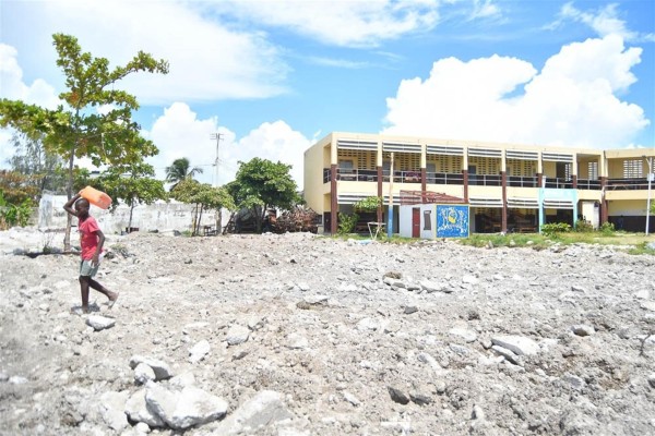 Fotografía del liceo Philippe Guerrier, el 1 de octubre de 2021, en Les Cayes (Haití).
