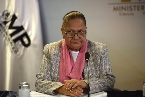Fotografía de archivo que muestra a la fiscal general de Guatemala, María Consuelo Porras, durante una rueda de prensa en Ciudad Guatemala (Guatemala).