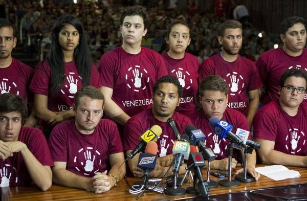 Líderes del Movimiento Estudiantil Venezolano confirmaron ayer en rueda de prensa en el Aula Magna de la Universidad Católica su participación en el diálogo de hoy.