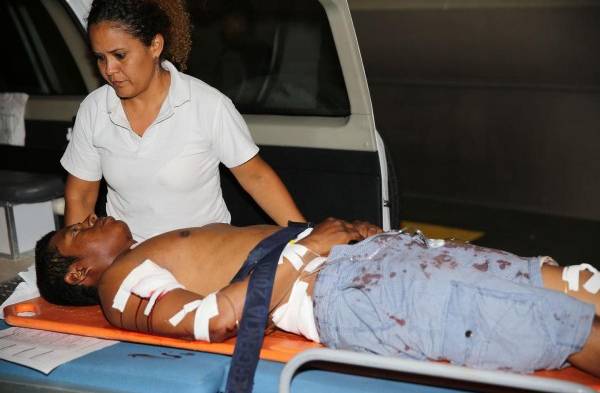 Herido fue llevado al Santo Tomás.