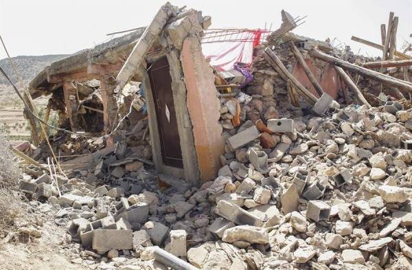 Destrozos en la aldea de Tafagajt, en Marruecos, cerca del epicentro del devastador terremoto.