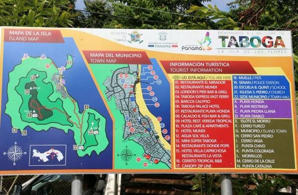 Mapa para los visitantes.