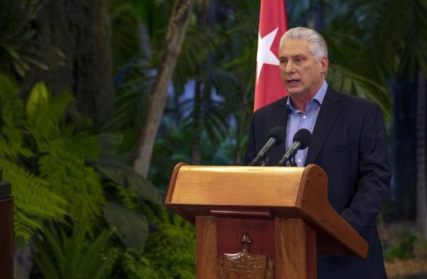 Fotografía cedida por la Presidencia de Cuba del mandatario, Miguel Diaz-Canel.