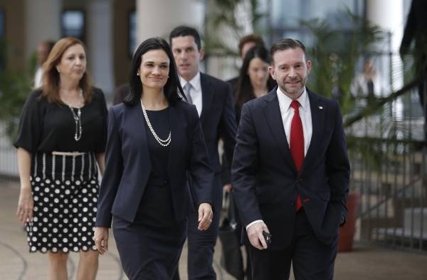 Isabel St Malo y Francisco Álvarez de Soto hoy en su reunión de transición.