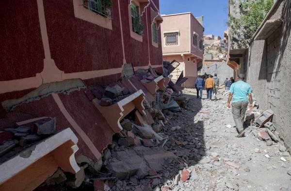 Edificios destruidos en Marrakesh (Marruecos) por el terremoto ocurrido en la noche del viernes.