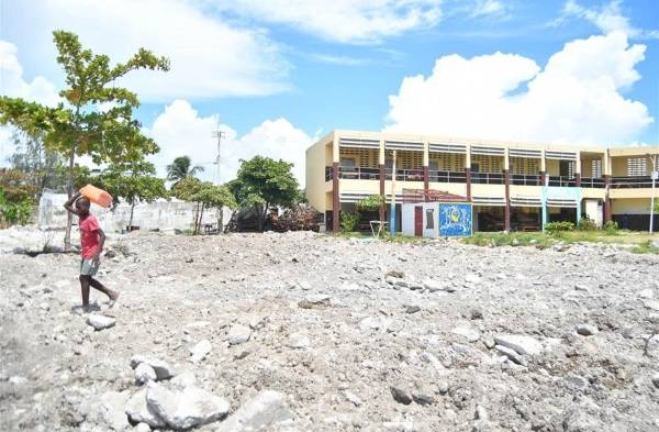 Fotografía del liceo Philippe Guerrier, el 1 de octubre de 2021, en Les Cayes (Haití).