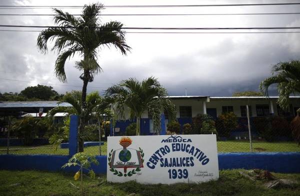 Fotografía del Centro Educativo de Sajalices, el 7 de noviembre del 2023, en Capira (Panamá).
