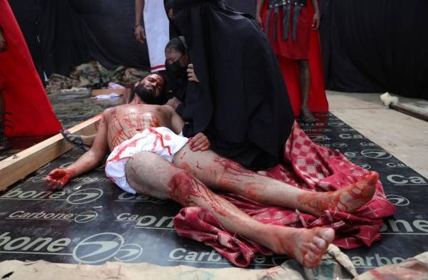 Conmemoran la Pasión de Cristo en Panamá Viejo